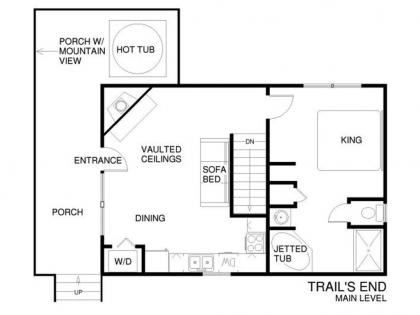 Trail’s End 2 Bedrooms Hot Tub Jetted Tub Gas Fireplace Sleeps 8 - image 4