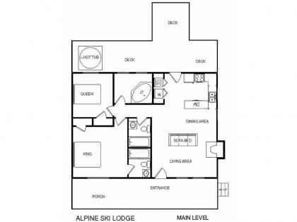 Alpine Ski Lodge 2 Bedrooms Sleeps 6 Near Ober Gatlinburg Hot Tub - image 4