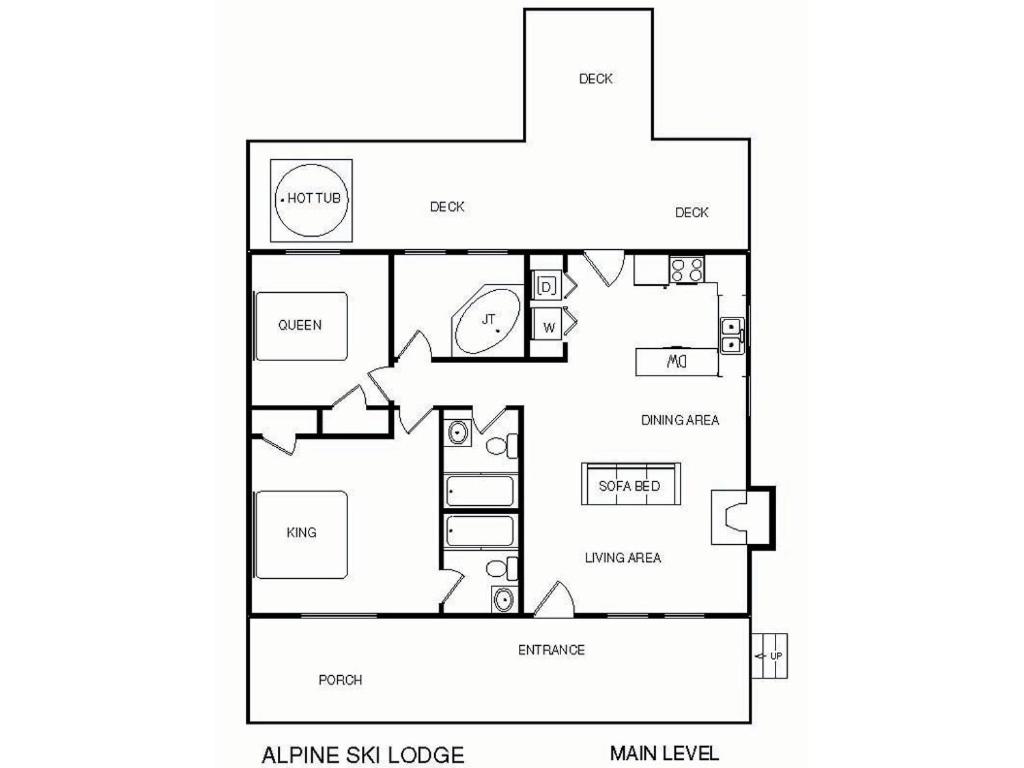 Alpine Ski Lodge 2 Bedrooms Sleeps 6 Near Ober Gatlinburg Hot Tub - image 4
